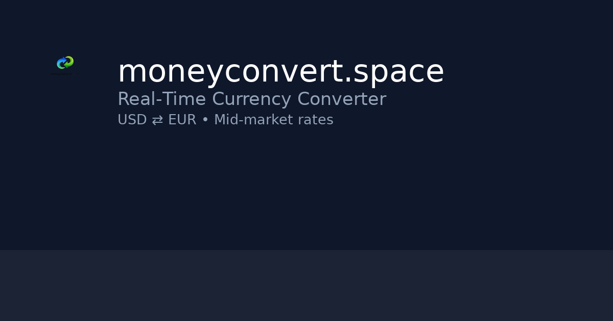 Real-Time Currency Converter | USD to EUR & Popular FX Rates